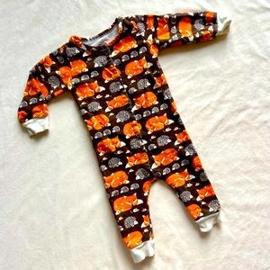 Organic French Terry Jumpsuit - woodland theme